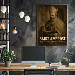 Saint Ambrose Bishop Of Milan Poster