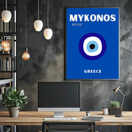 MYKONOS Muse Eye Icon Greece Travel Poster PosterGoat