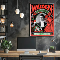 Vintage Magician Illusion Poster: Mystical and Theatrical Art