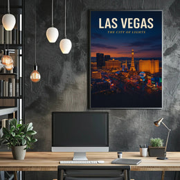 Las Vegas The City of Lights Poster