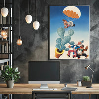 Parachute Predicament Poster PosterGoat