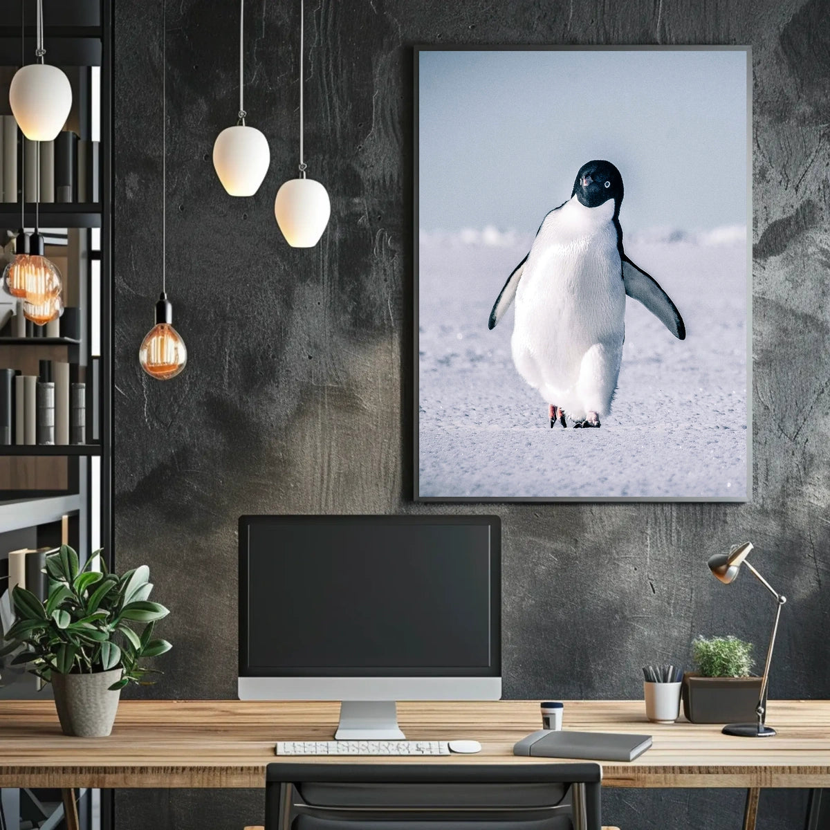 Penguin On Ice Poster