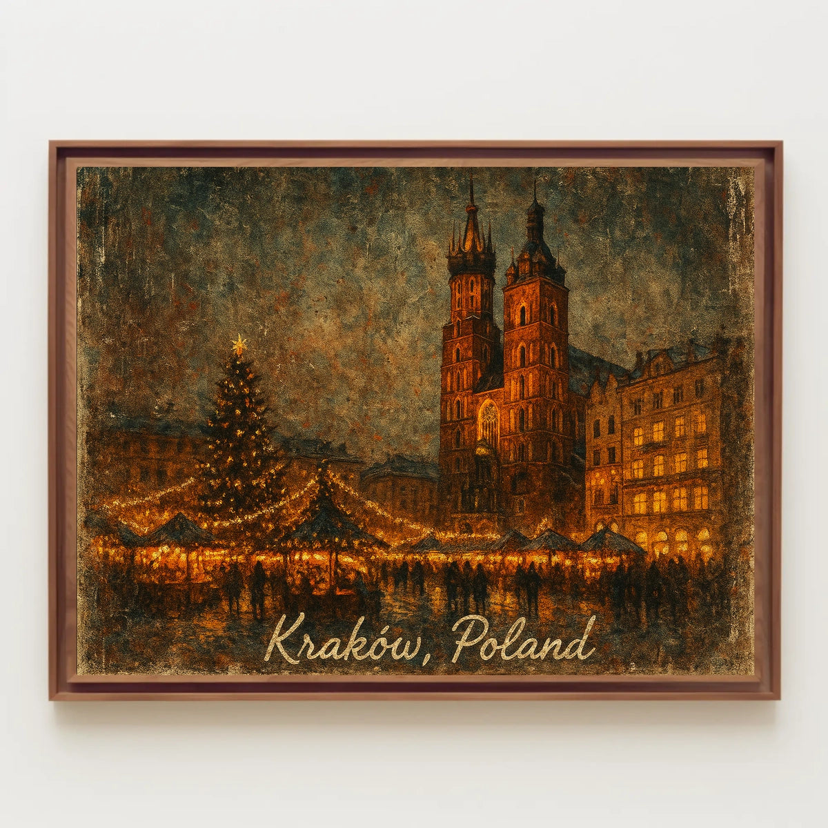 Kraków Christmas Market Poster