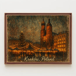 Kraków Christmas Market Poster