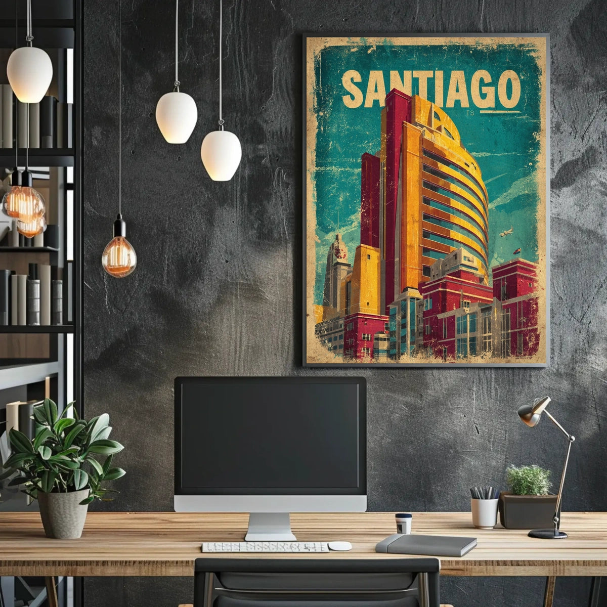 Santiago Cityscape Poster