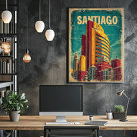 Santiago Cityscape Poster