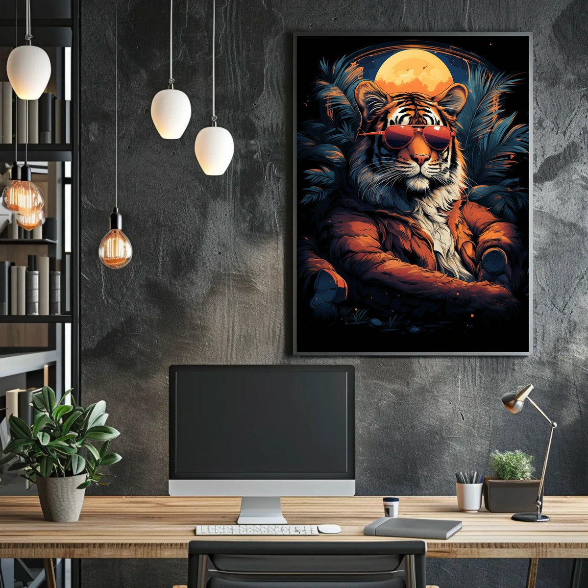 Tiger in Sunglasses Pop Culture Poster