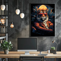 Tiger in Sunglasses Pop Culture Poster