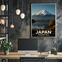 Mount Fuji Photorealism Scenic Traveler Poster