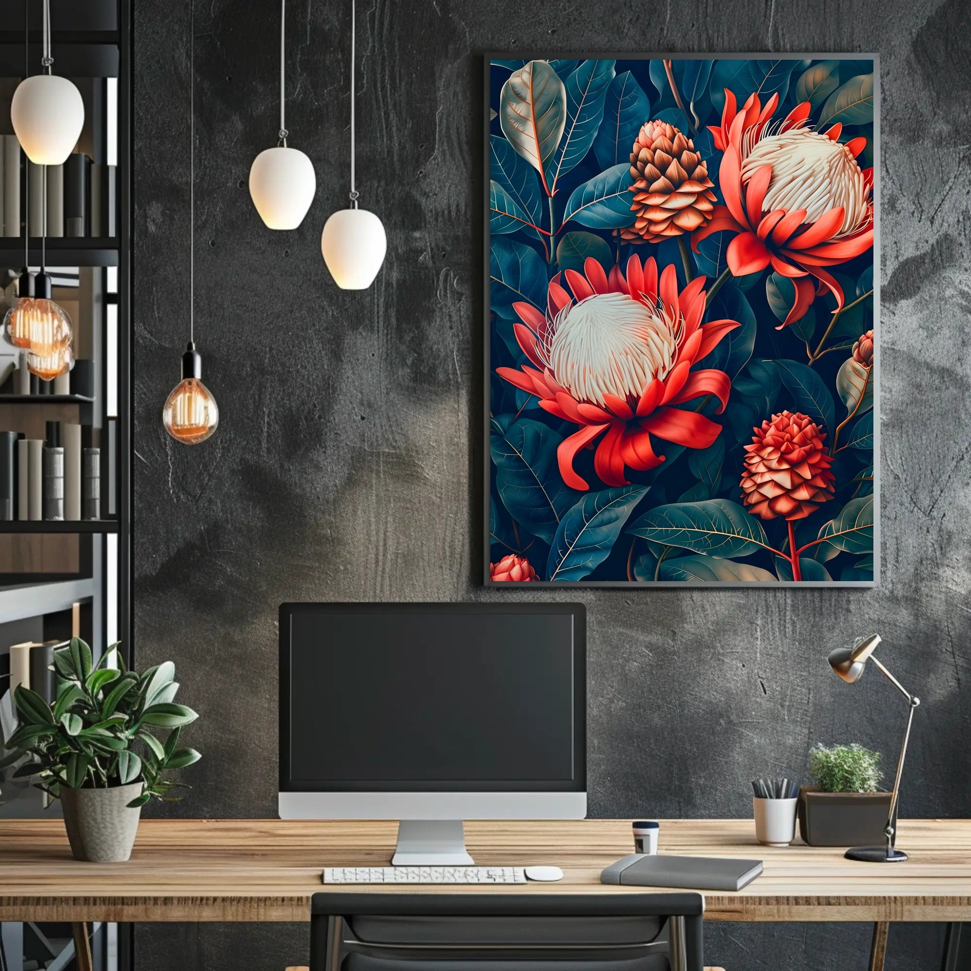 Vibrant Floral Symphony Wall Art Print