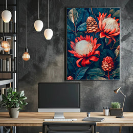 Vibrant Floral Symphony Wall Art Print