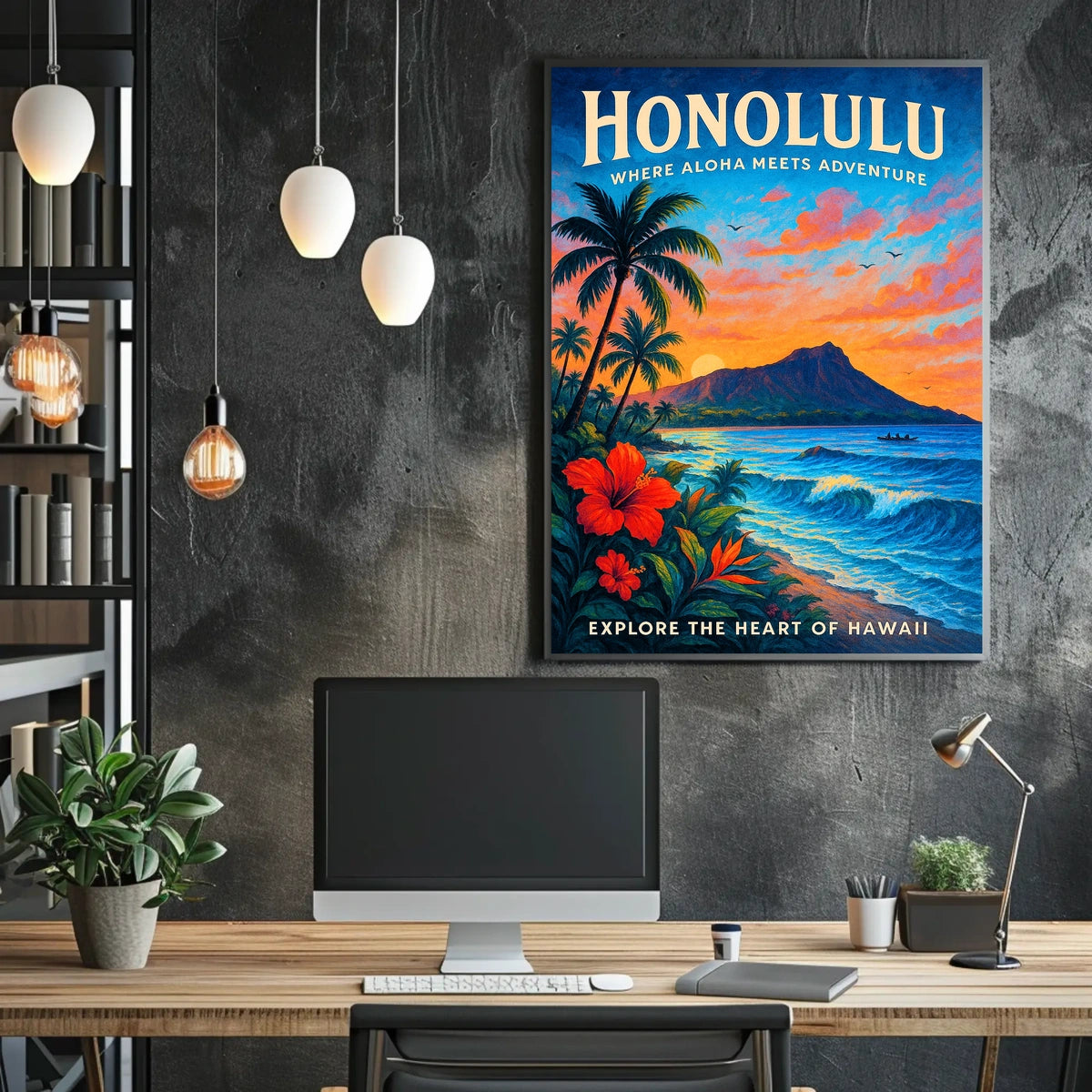 Honolulu Where Aloha Meets Adventure Poster