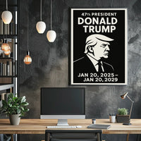 Donald Trump Legacy Power Minimalist Patriotic Iconic Leader Portrait Bold Timeless Poster