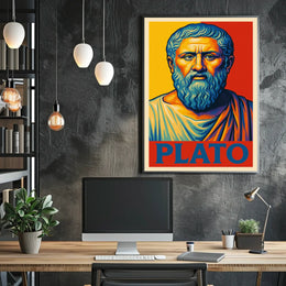 Plato Philosophical Icon Poster
