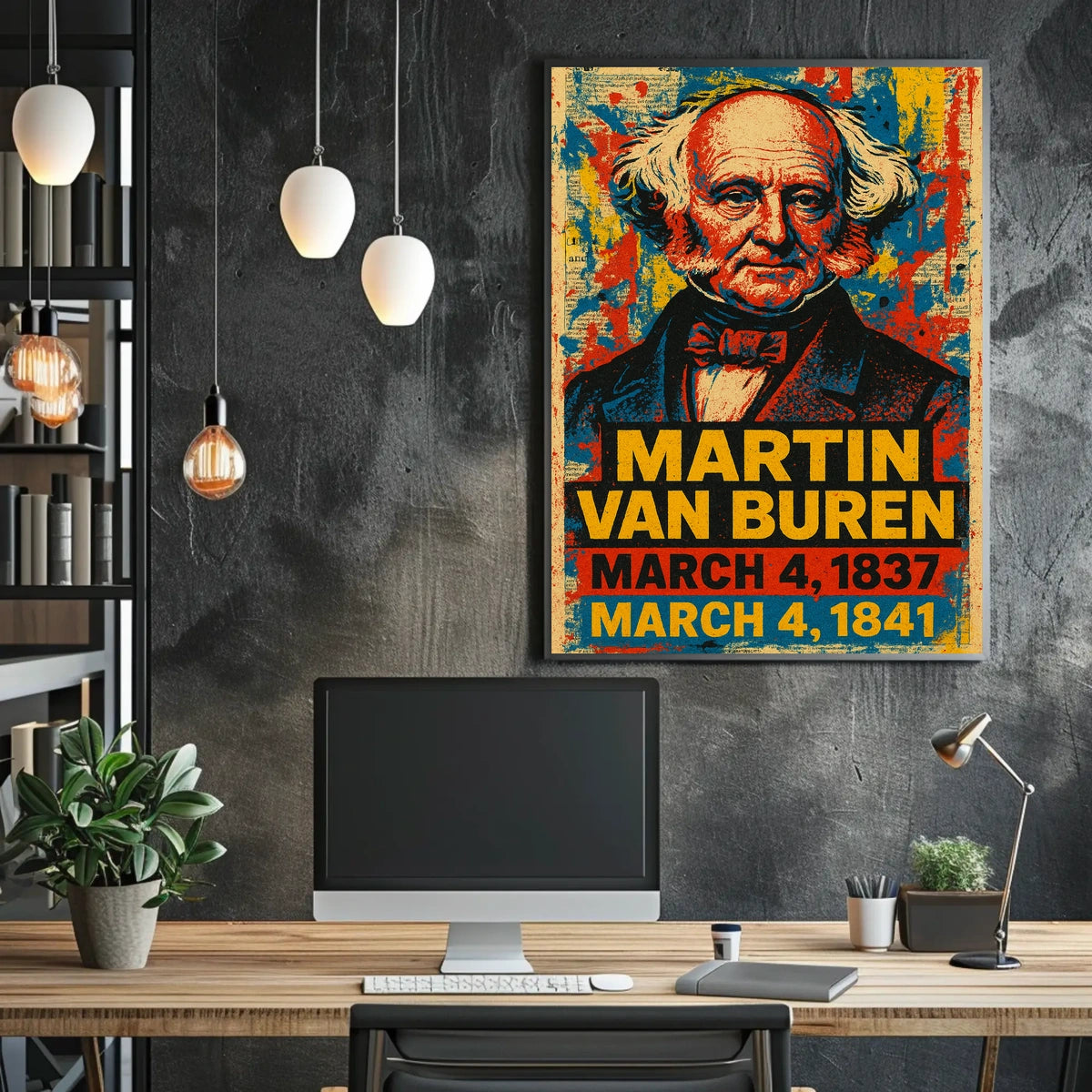 Martin Van Buren 8th President of the United States Street Art Mashup Poster