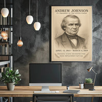 Andrew Johnson 17th President Sketch Poster Art Print for Home Decor PosterGoat