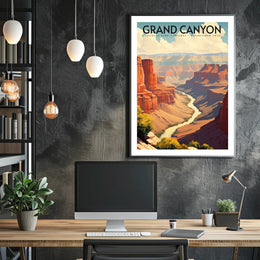 Grand Canyon Travel Poster Vintage National Park Print