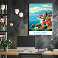 Kefalonia Coastal Charm Travel Poster