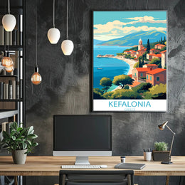 Kefalonia Coastal Charm Travel Poster