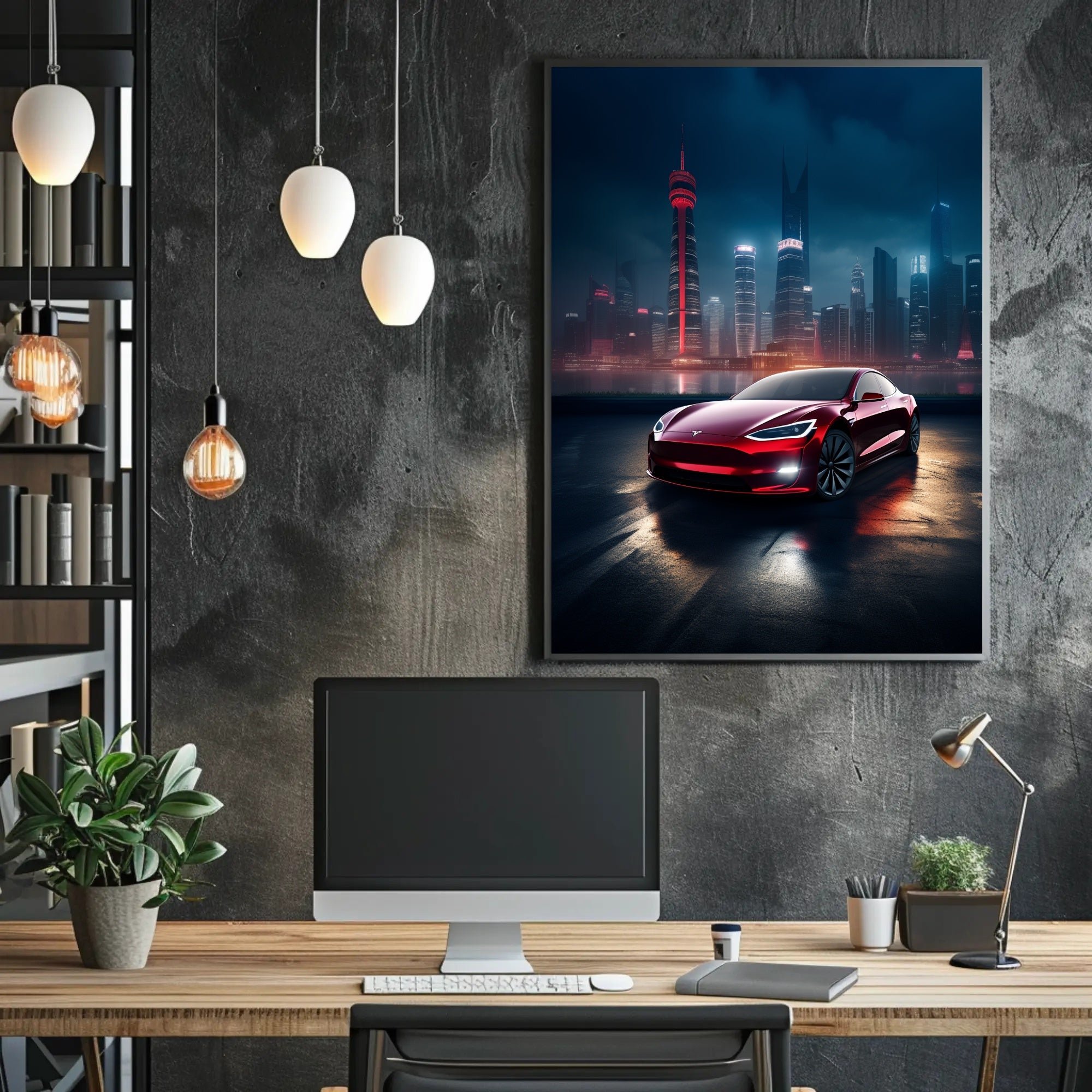 Sleek Elegance in the City Poster PosterGoat