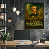 Andrew Johnson 17th President Neoclassical Realism Poster