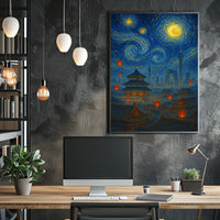 Starry Night Over Beijing Poster