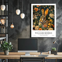 Elegant Rabbit Design Celebrates British Cultural Heritage Poster