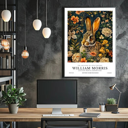 Elegant Rabbit Design Celebrates British Cultural Heritage Poster