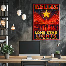 Lone Star Lights At Klyde Warren Park Poster