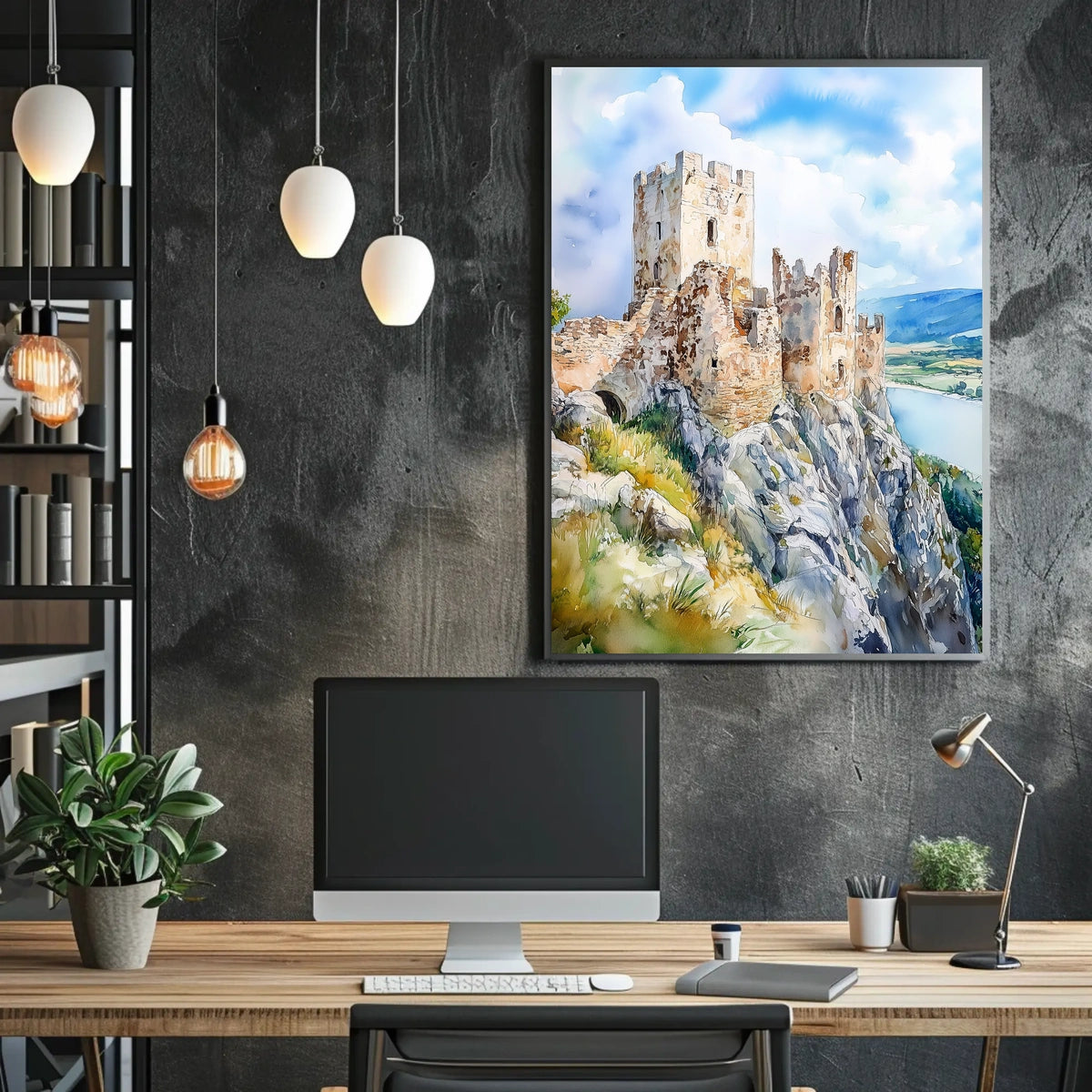 Slovakia Devin Castle Ruins Scenic View Wall Decor Poster