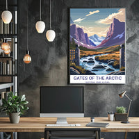 Vintage Scenic Landscape: Gates of Arctic National Park Poster