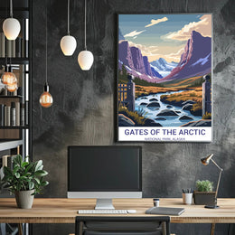 Vintage Scenic Landscape: Gates of Arctic National Park Poster