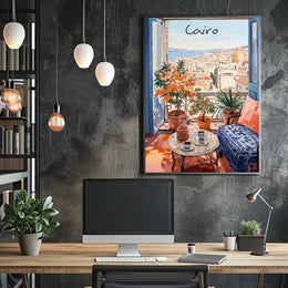 Tranquil Balcony in Cairo Poster