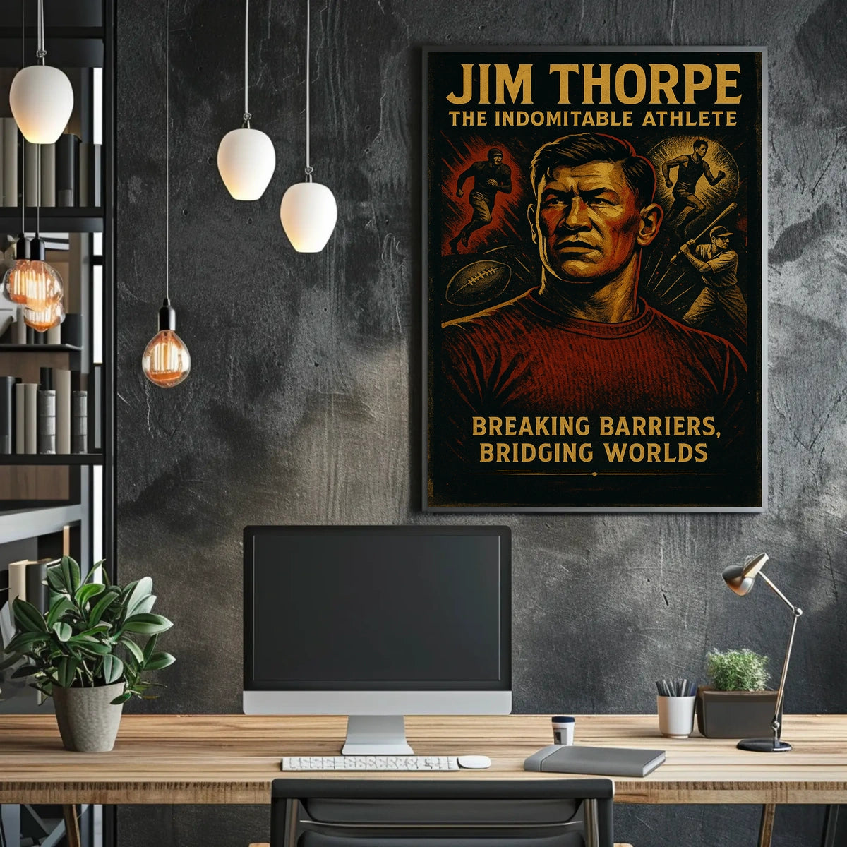Jim Thorpe Legendary Athlete Poster