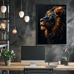 Majestic Lion Portrait Poster