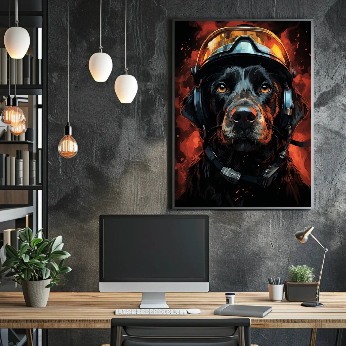 Heroic Canine Aviator Poster