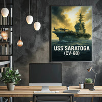 USS Saratoga (CV-60) Poster PosterGoat