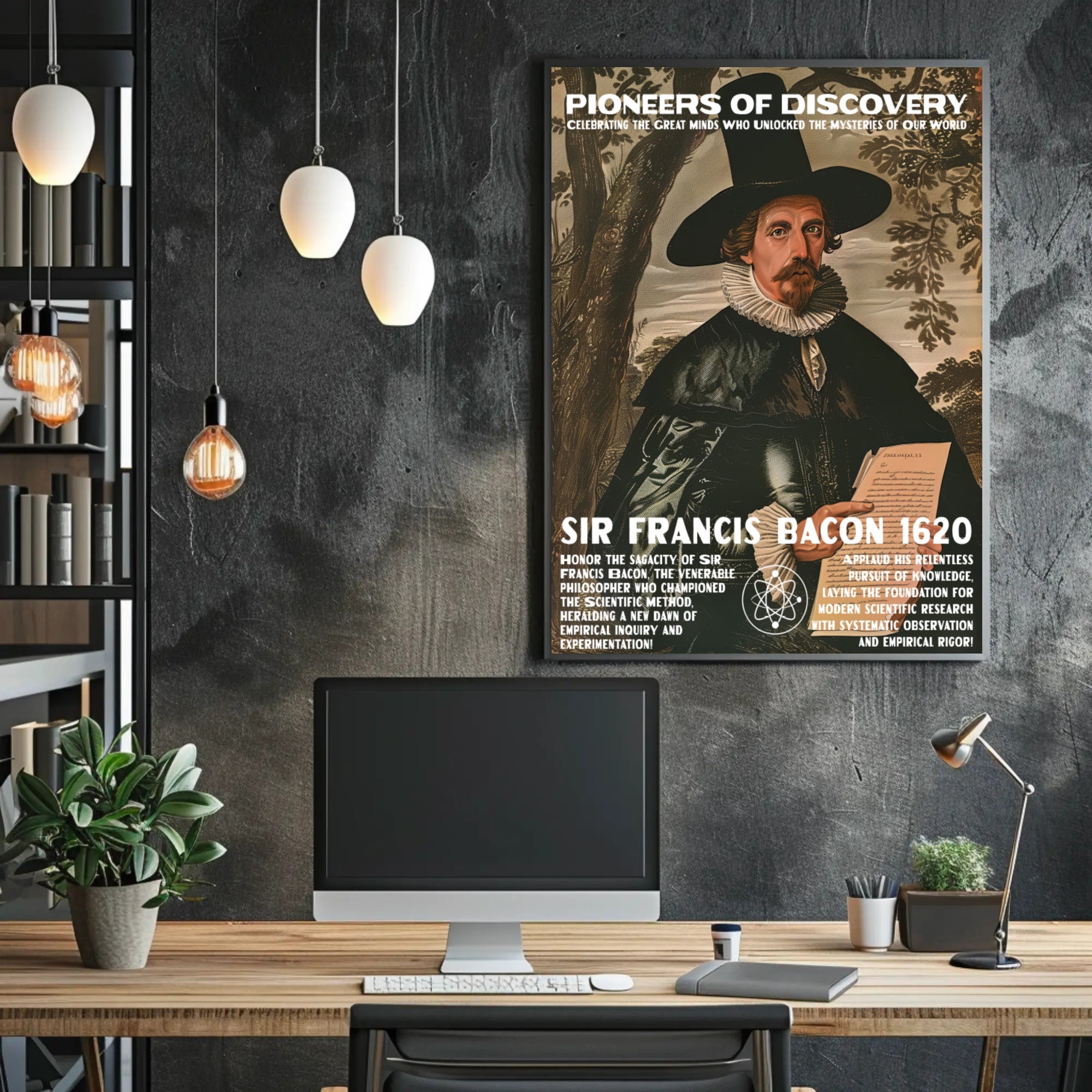 Sir Francis Bacon Historical Educational Poster