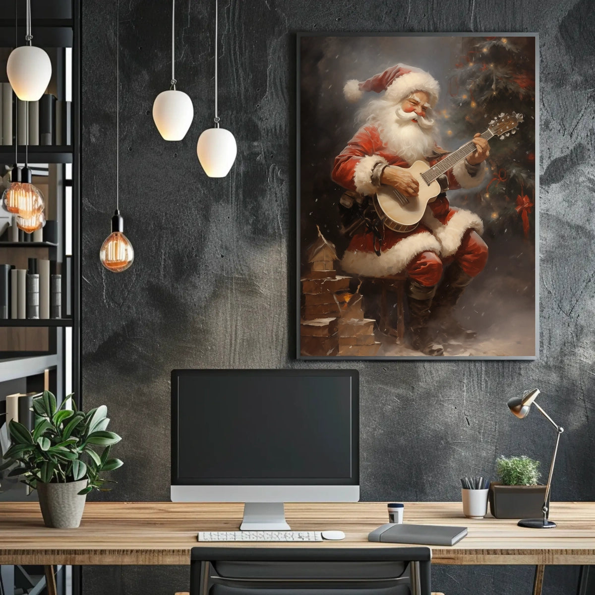 SantaS Melodic Holiday Poster