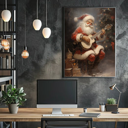 SantaS Melodic Holiday Poster