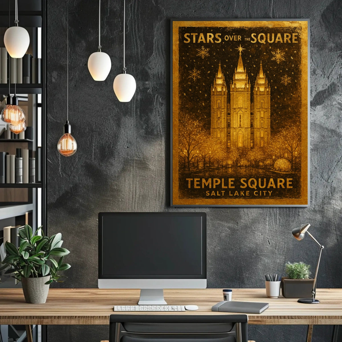Stars Over The Square Poster
