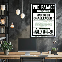 Hardeen Challenge Palace Theatre Bath Historical Poster