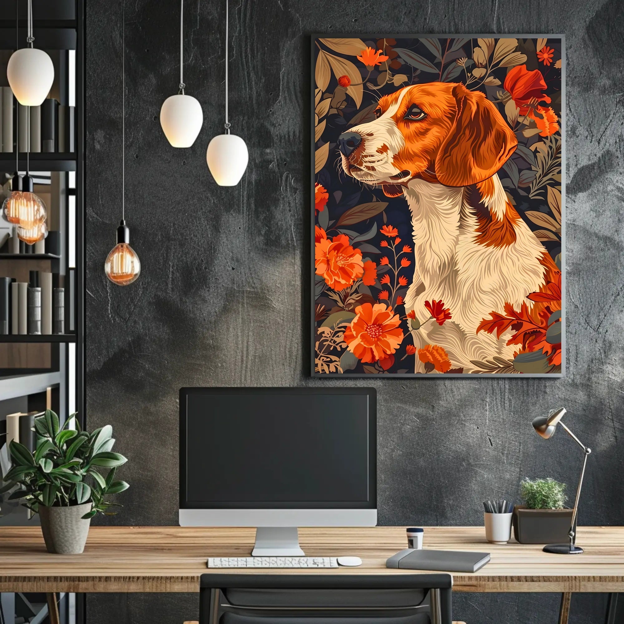 Autumn Canine Elegance Wall Art Print