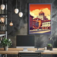 Tranquil Cityscape at Dusk Poster