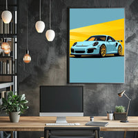 Sleek Speedster Illustration Poster PosterGoat