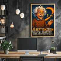 Einstein Relativity Vintage Science Wall Art Home Office Decor Wanderlust Academic Poster