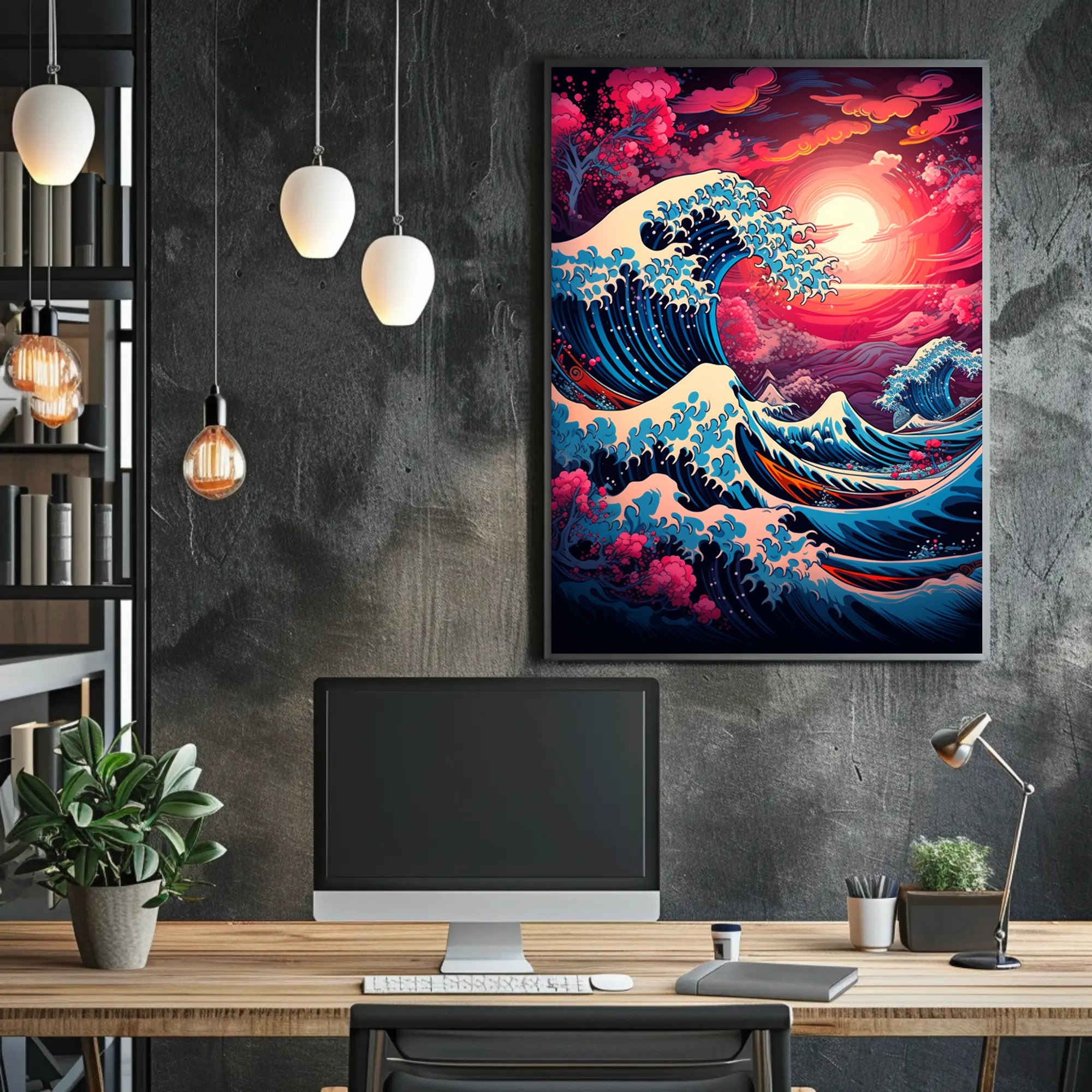 The Great Wave Artistic Interpretation Poster PosterGoat