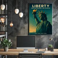 Statue of Liberty Sunrise Patriotic Poster