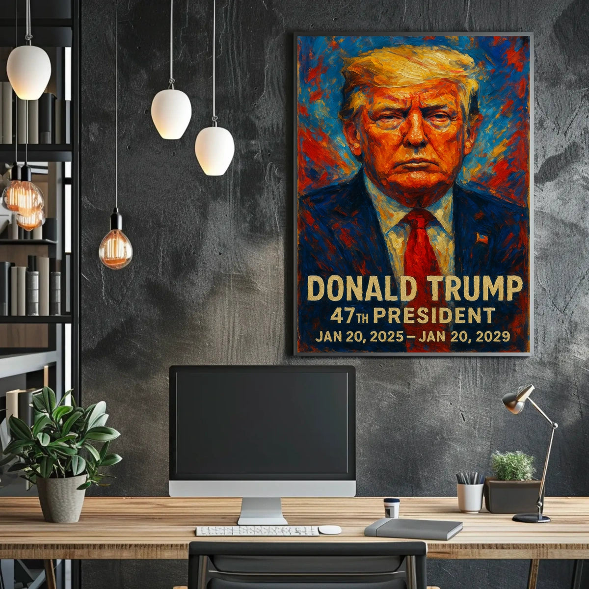 Donald Trump Guardian Nation Patriotic Impressionism Poster