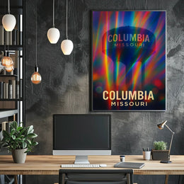Columbia Missouri Scenic Travel Minimalist Photography Realism Urban Inspire Wall Art Poster